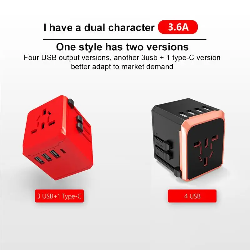 

Universal Travel Plug Universal Plug Multi-function Plug Rechargeable Computer Mobile Phone Portable Plug For Travel
