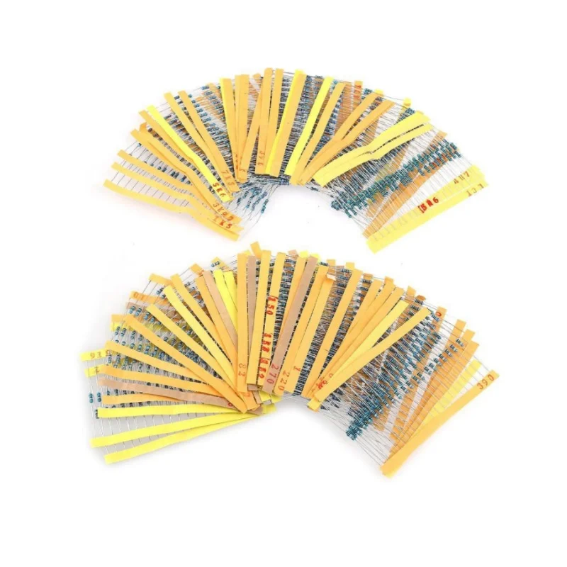 100PCS 1/4W Metal Film Resistor 1% 0.25W Power Resistor0.1~1M 2.2 4.7 10R 47 100 200 220 360 470 680 1K 2.2K 10K 47K 22K 100KOhm
