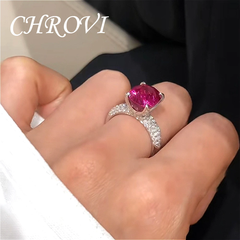 Изысканное элегантное открытое кольцо из серебра 925 пробы с красным сапфиром для женщин. Модные украшения из драгоценных камней. (art.: 3920dbedeb5f4) - 3920dbedeb5f4