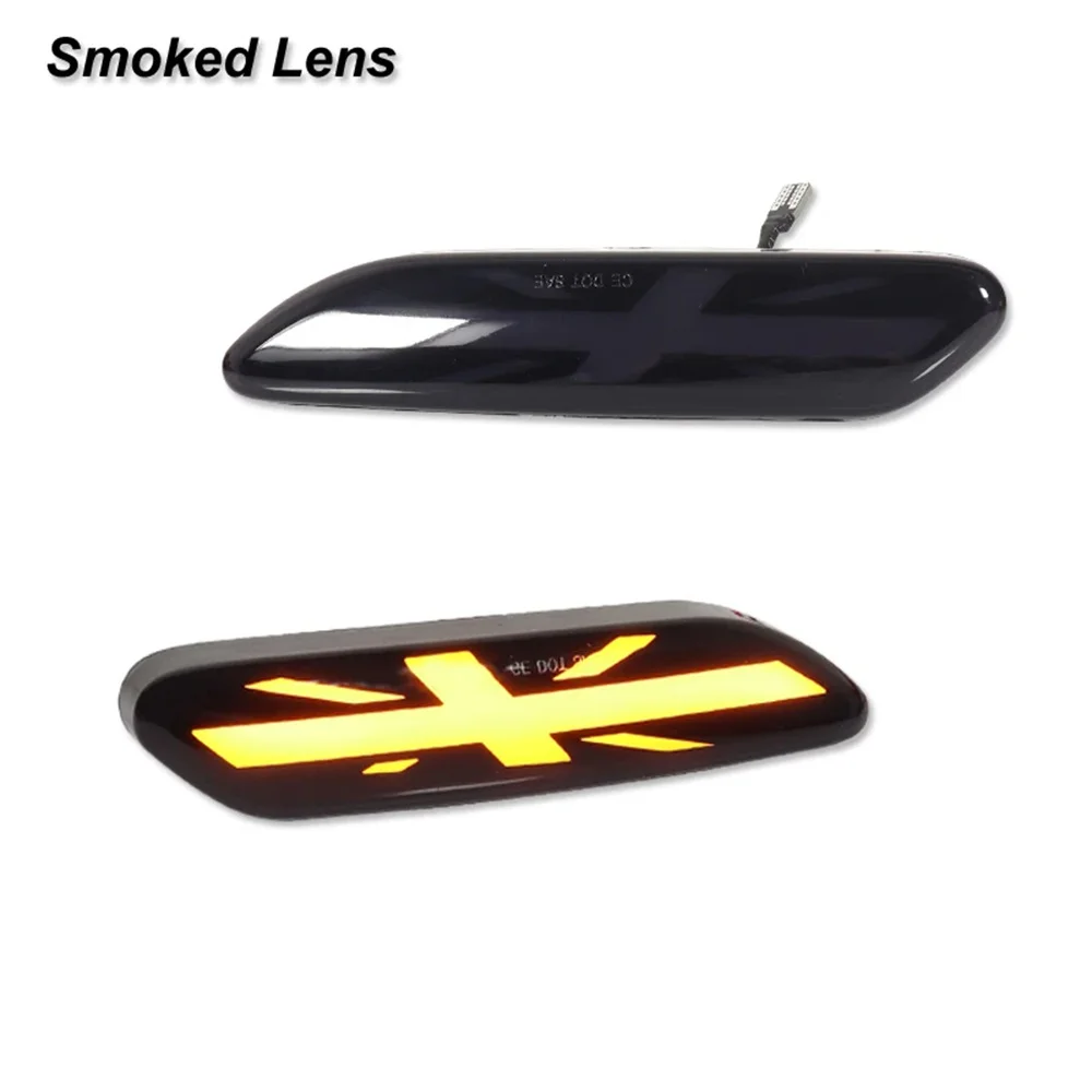 

Последовательные светодиодные указатели поворота Union Jack Amber для передних боковых фонарей автомобилей MINI Cooper R60 Countryman R61 Paceman 2011-2016