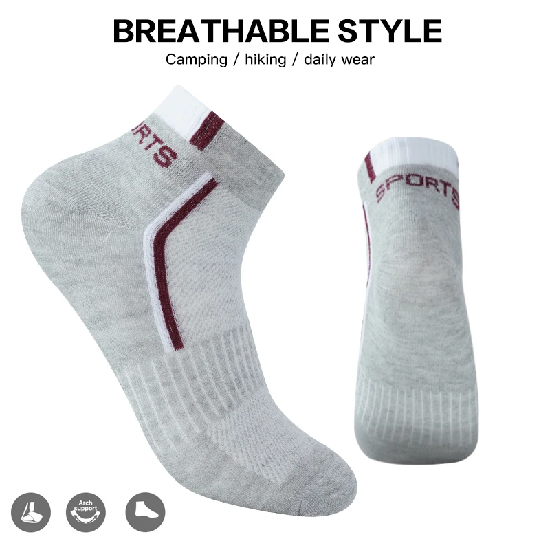 40 Pieces=20Pairs/lot Short Sports Men's Ankle Mesh Socks Cotton Stripe Male Casual Summer Breathable Comfortable Happy Sock