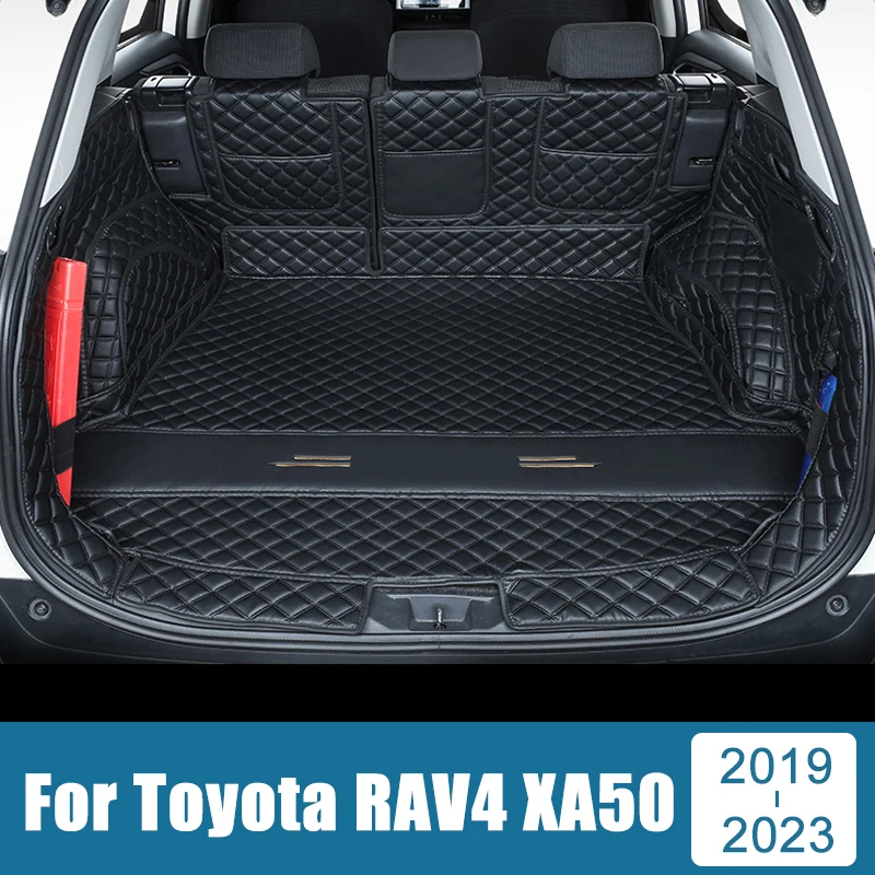 

Кожаный коврик для багажника автомобиля для Toyota RAV4 XA50 2019 2020 2021 2022 RAV 4 XA 50, гибридная подкладка для груза, коврик, аксессуары для ковра