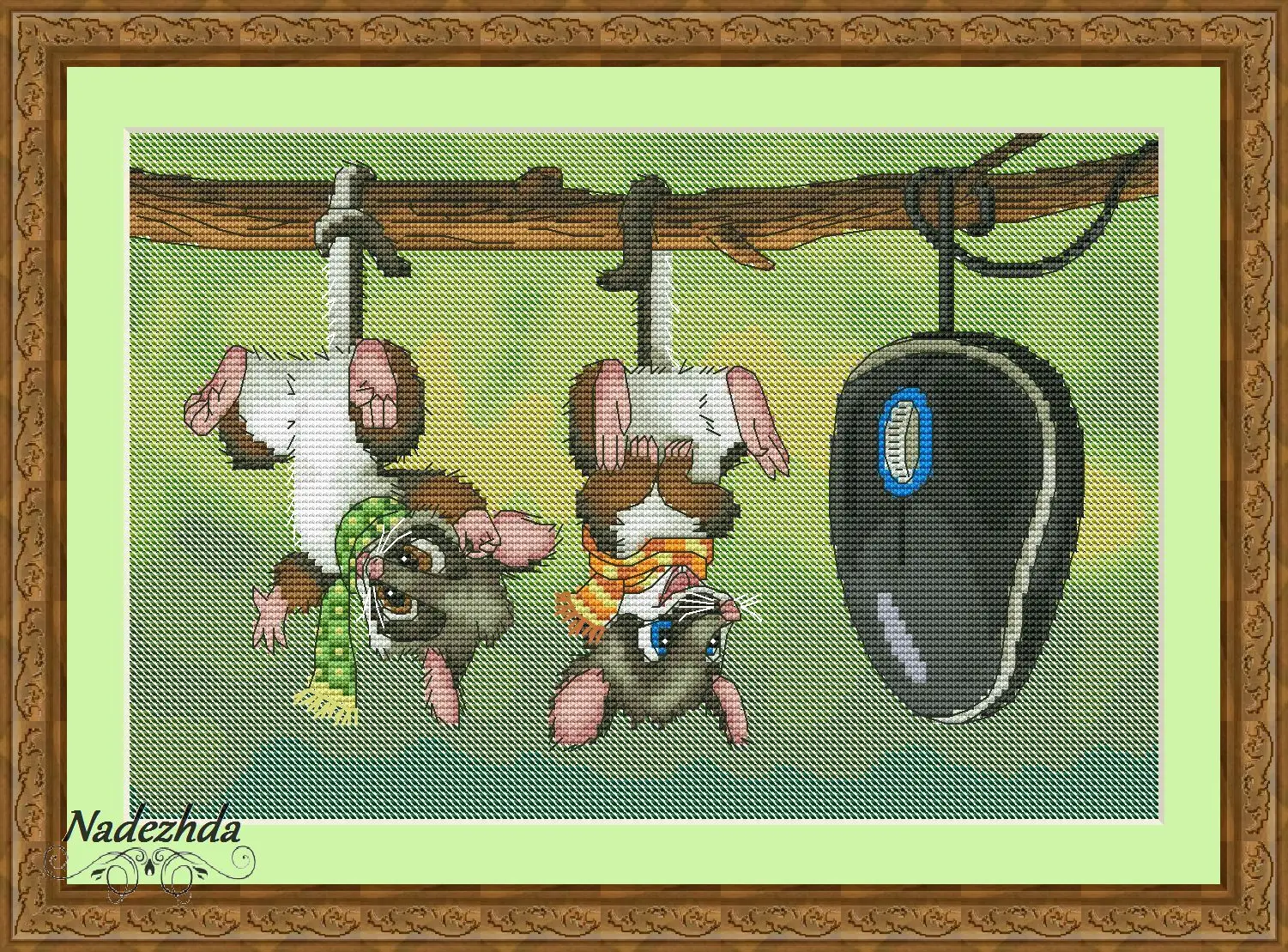 Наборы для вышивки крестом мыши рукоделие своими руками хлопковый холст высокое