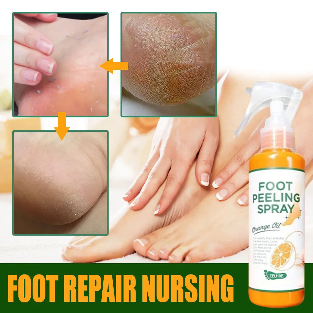 

Japan Cosmetics Foot Peeling Spray Natural Orange Essence Pedicure Hands Dead Skin Exfoliator Mask Whiten Baby Foot Care Tool