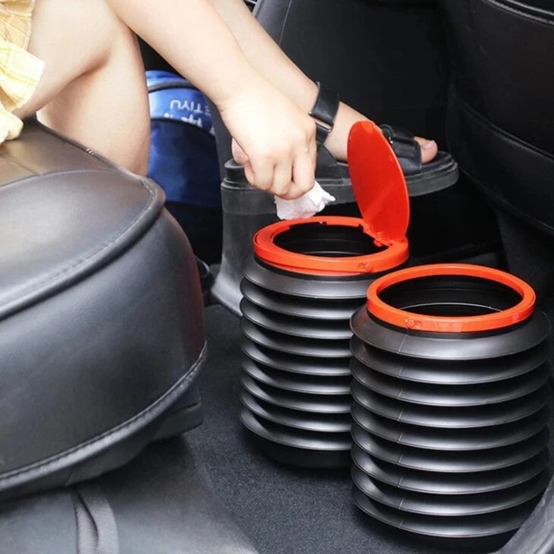 

4L Foldable Retractable Car Trash Bin Portable Vehicle Garbage Dust Case Water Storage Bucket For Cars Outdoor Fishing Trash Can