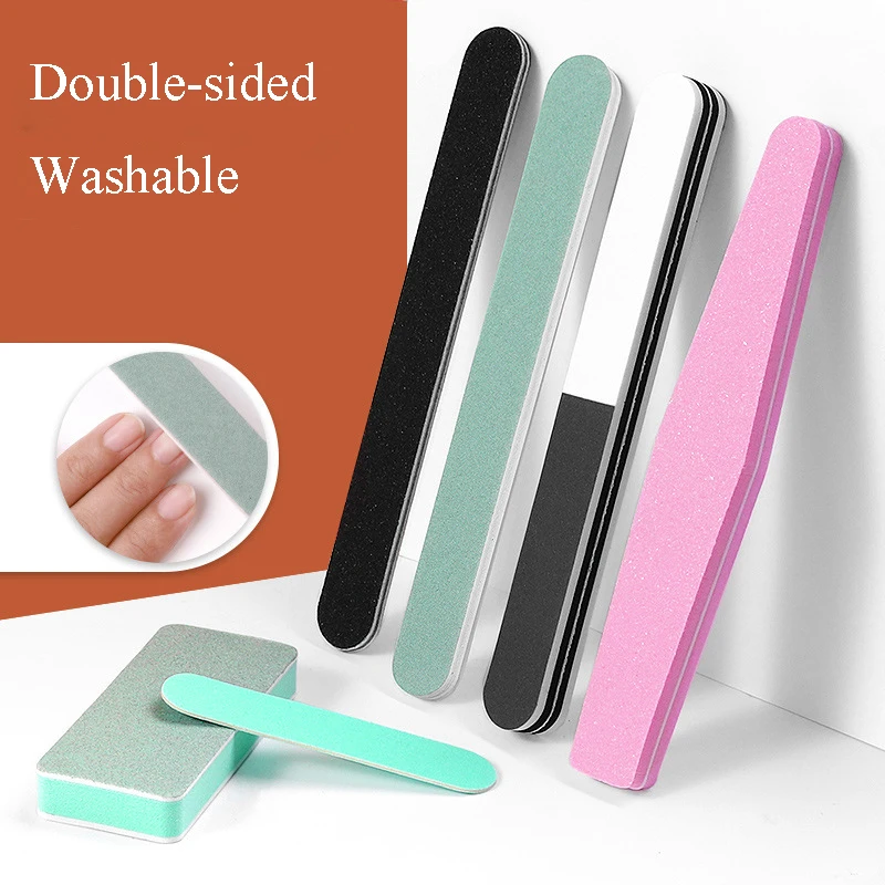 

3/5/10Pcs Professional Nail File Sandpaper Thick Colorful Nail Accesorios Buffer For Manicure Sanding Half Moon Lime Ongle Tools