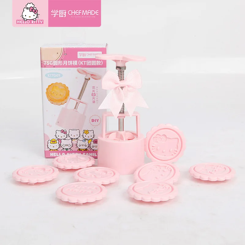 

Sanrio Baking Tools Kitchen Supplies Ice Skin Moon Cake Hand Pressed Household Suit Mold Kawaii New Style Toys for Girl