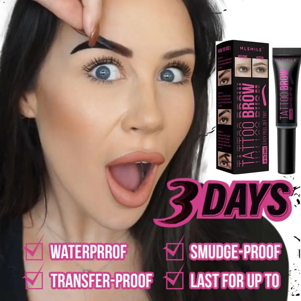3 цвета окрашивание бровей Татуировка ТИНТ Отшелушивающий бриллиант для