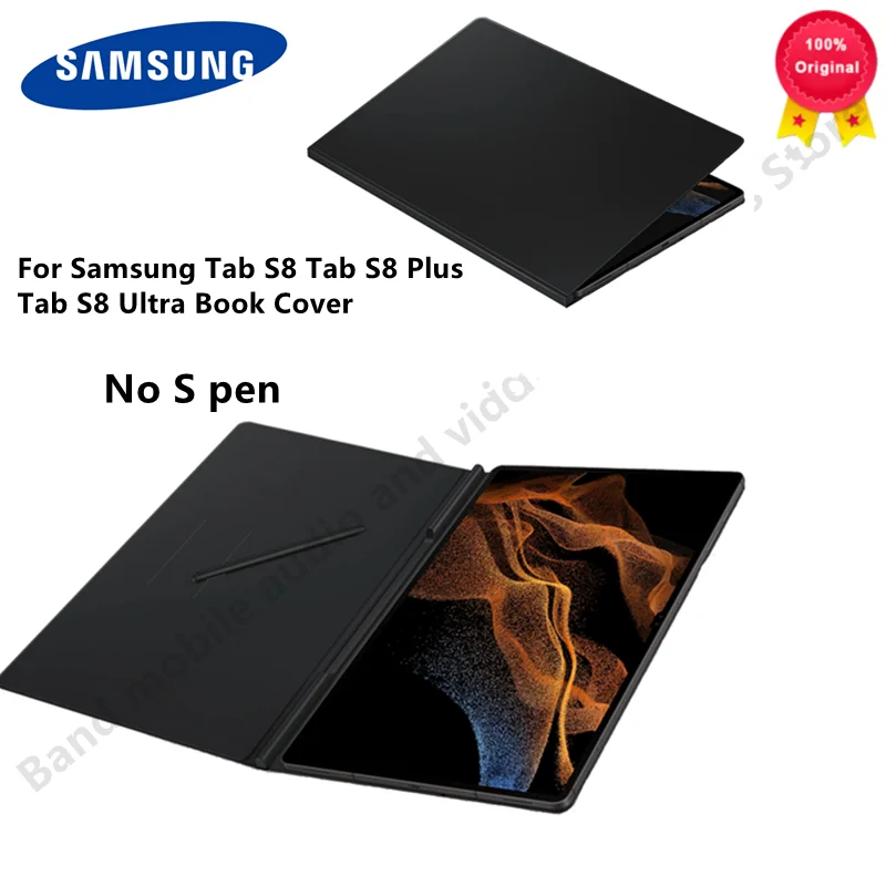 

100% Оригинальный чехол-книжка Samsung для планшета, кожаный чехол-подставка, защитный чехол для Galaxy Tab S8 Tab S8 Plus/S8 + Galaxy Tab S8 Ultra