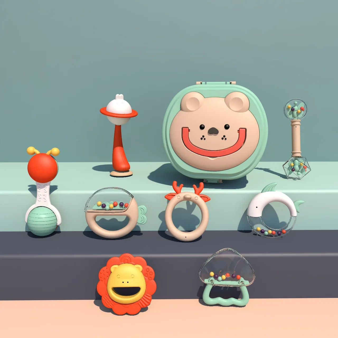 

Подарочная коробка-погремушка для детей 0-3-6-12 месяцев