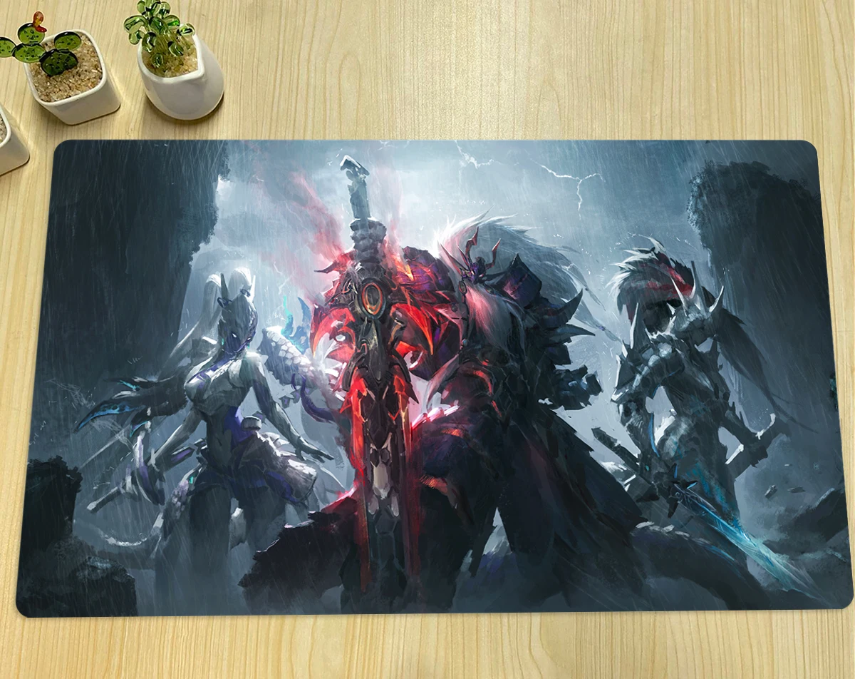 

YuGiOh TCG Playmat Swordsoul of Mo Ye & Taia & Swordsoul Supreme Sovereign - Chengying CCG Trading Card Game Mat Mouse Pad & Bag