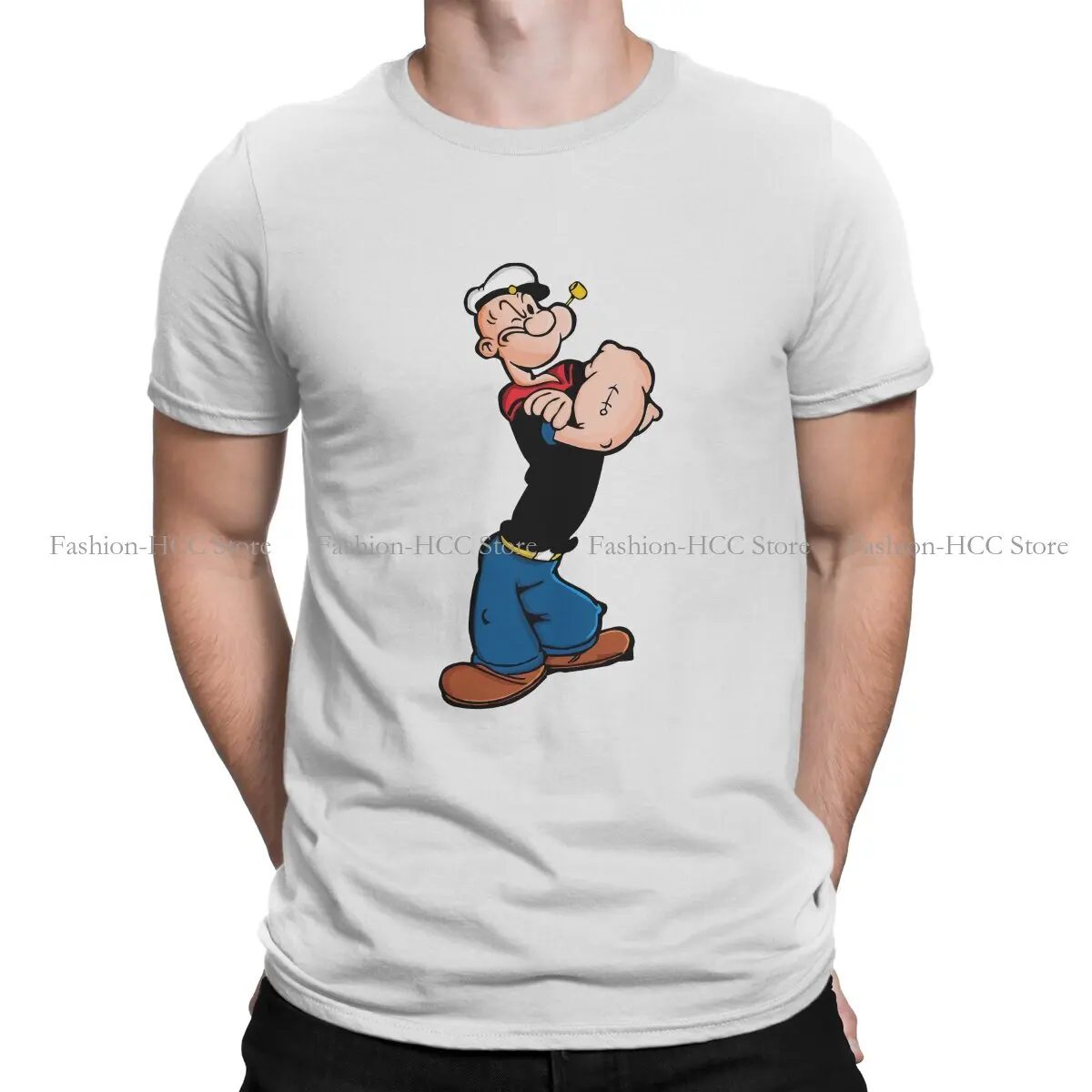 

Otot Kawat O Neck TShirt Popeye The Sailor Hot Blood Animation Classic Polyester T Shirt Men Clothes Fashion