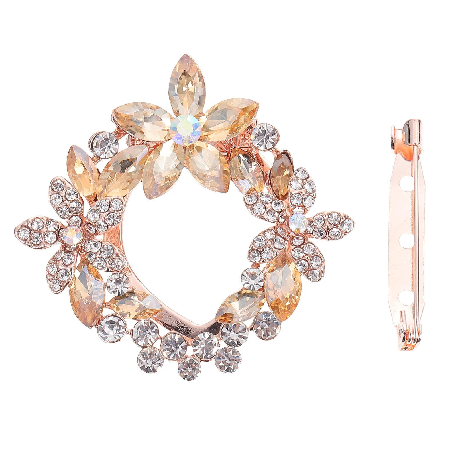 

Scarf Buckle Creative Ring Girl Breast Pin Woman Brooch Alloy Clothing Corsage Party Vintage Shirts