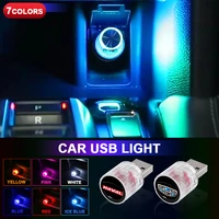 1pc led car ambient light with usb for umbrella corporation logo car badge sticker 2022 audi mazda accessories tesla model y