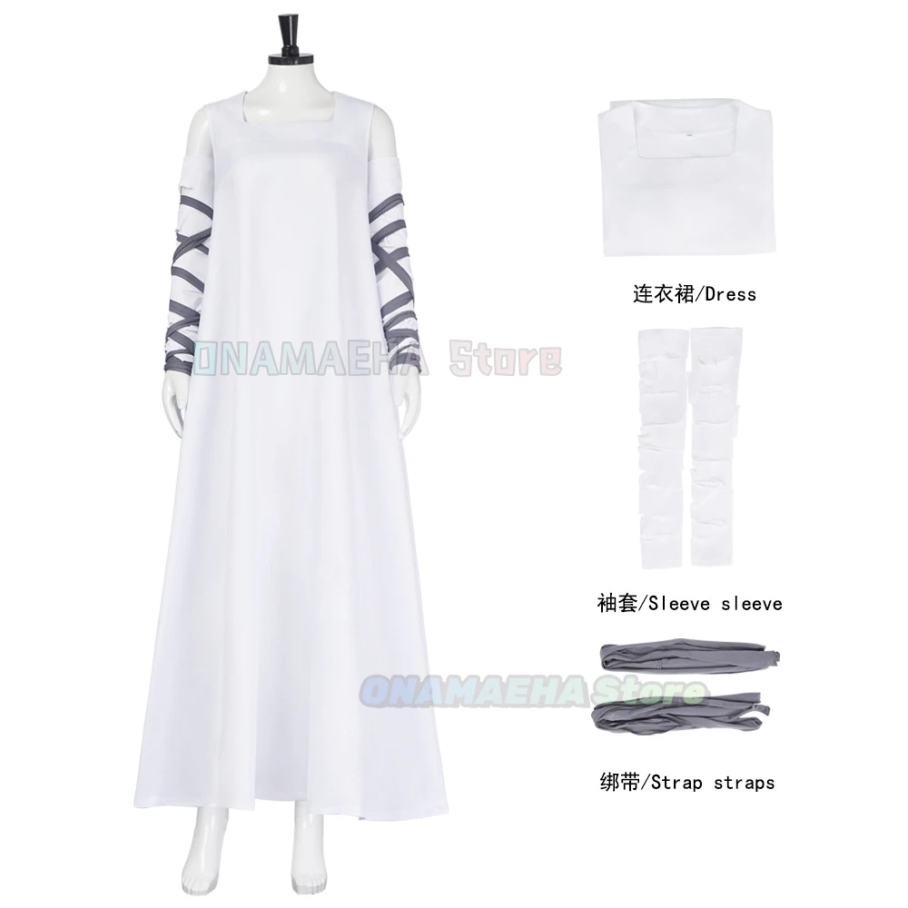 Элизабетш аниме косплей костюм на бретелях белое платье невесты ролевое наряд