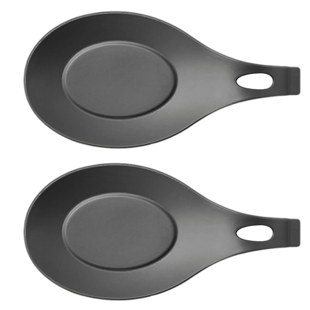 

2 Pcs Silicone Spoon Mat Silicone Utensil Holder Ladle Rest Snack Plate Spatula Spoon Holder Stove Silica Gel Utensil Rest