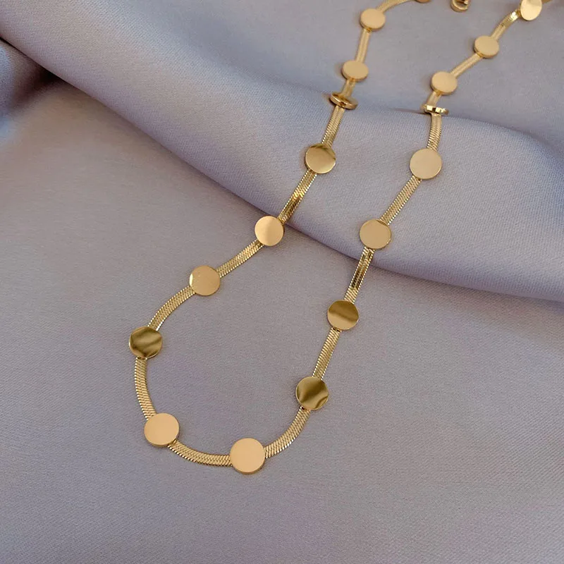 Характерная цепочка GHIDBK из титановой стали ожерелья-змеи для женщин модный