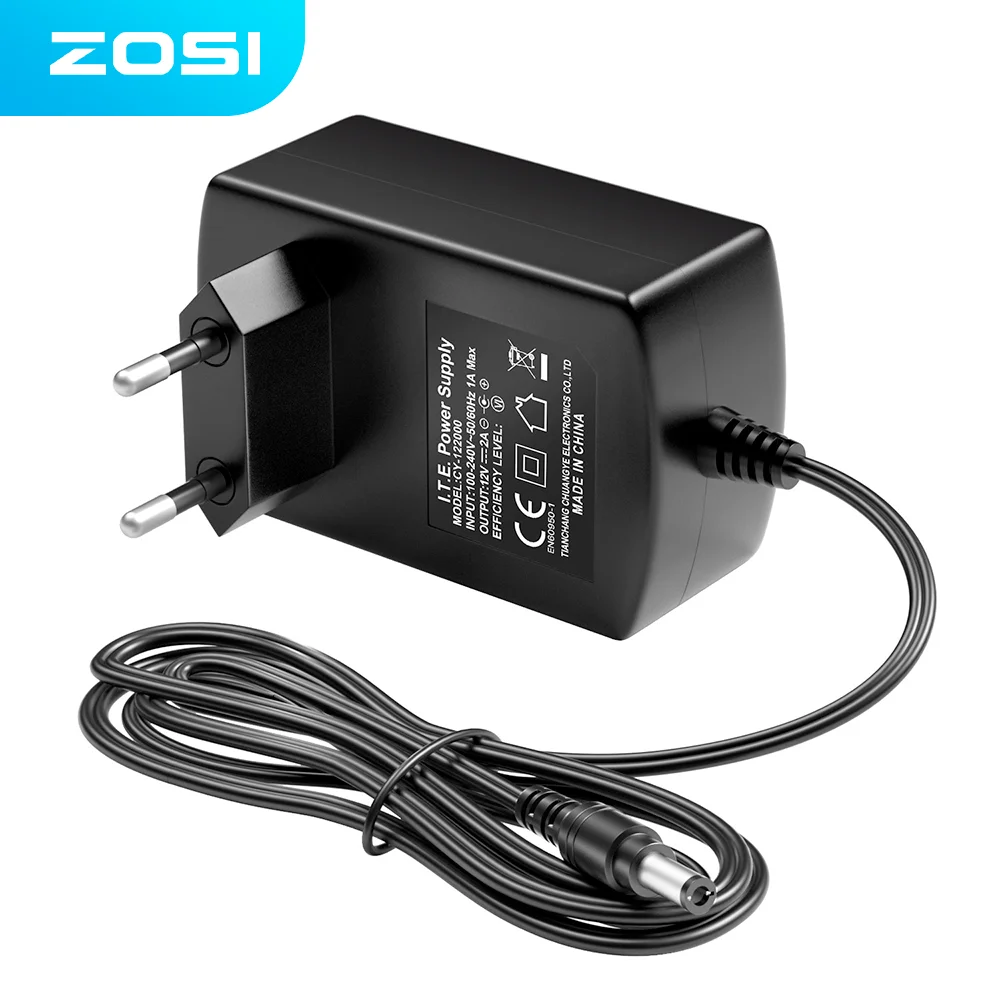 ZOSI DC 12V 2A Power Supply Adaptor 12V Security Professiona