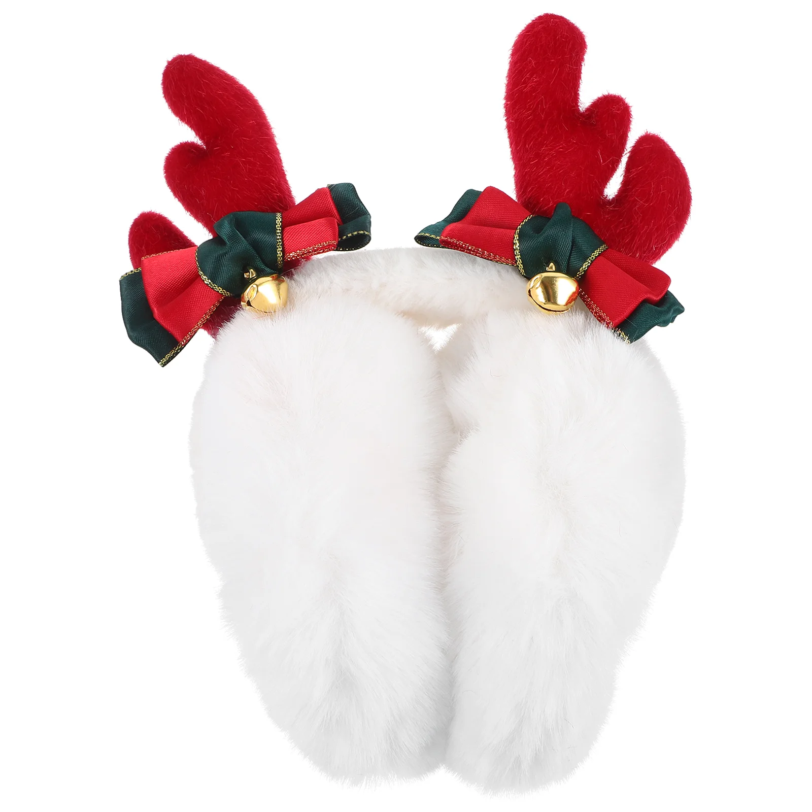 

Antlers Redineer Headband Christmas Headwear Fluffy Xmas Plush Warmers Student Earmuffs Kids Children
