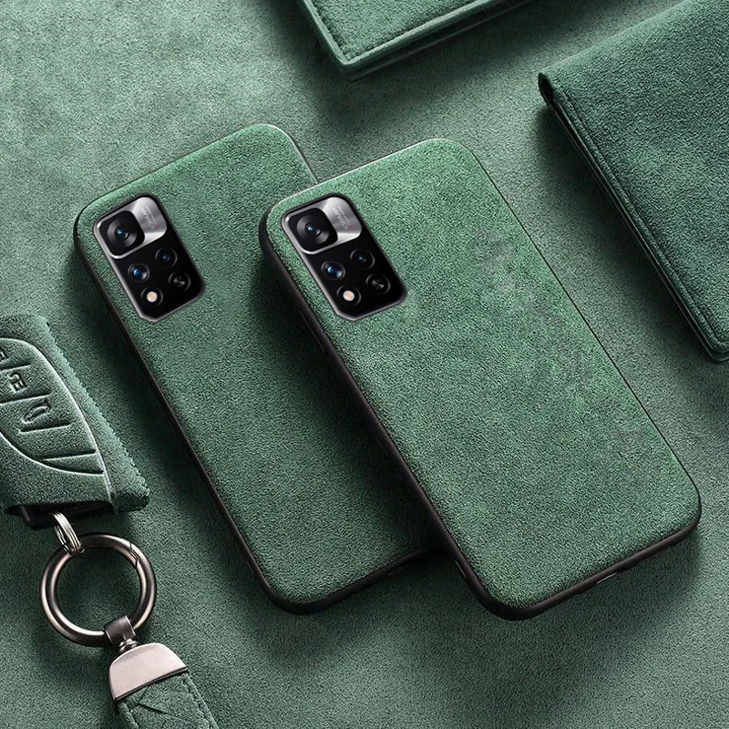 Leather suede Phone Case For xiaomi Redmi Note 12 11t 10 9 8 Pro 10 Lite 9s luxury back cover phone cases for Poco M4 F3 X4 Pro