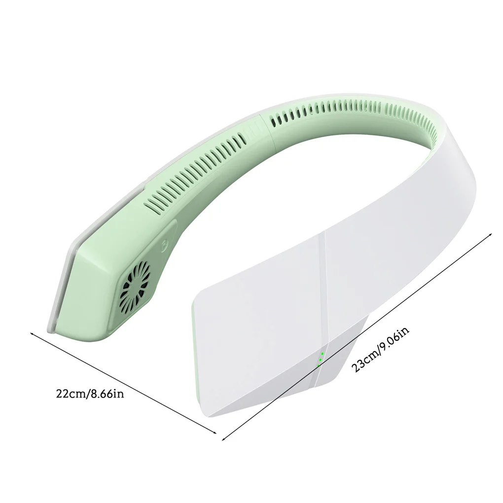 

Cooling Fan Mini Hanging Neck Air Fan Portable Leafless Silent Rechargeable Cooler for Travel 2021 new