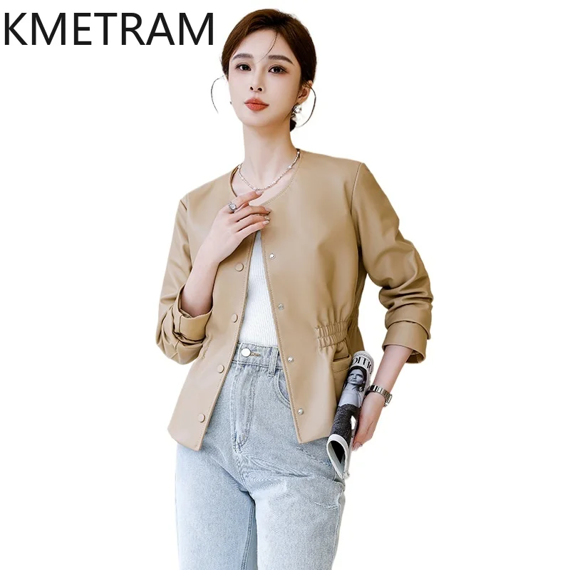 Женская кожаная куртка из натуральной овечьей кожи