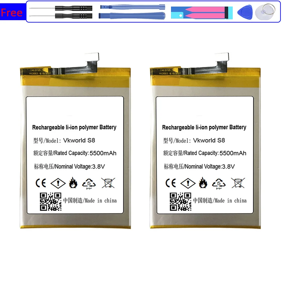 

Mobile Phone Battery S 8 5500mAh for Vkworld S8 MTK6750T Bateira