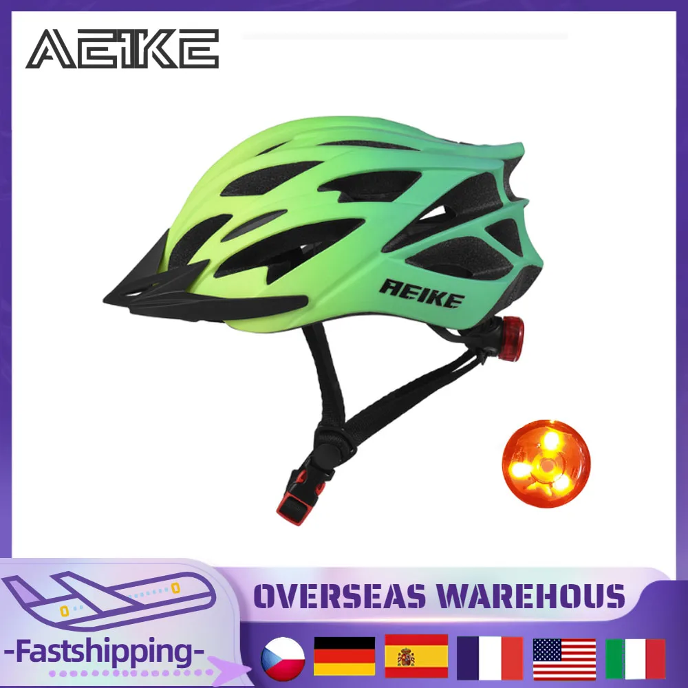 

Bicycle Helmet Lightweight Cycling Bike Helmet with LED Light for Mountain Biking Riding Scooter Skating Sport Safety Helmet