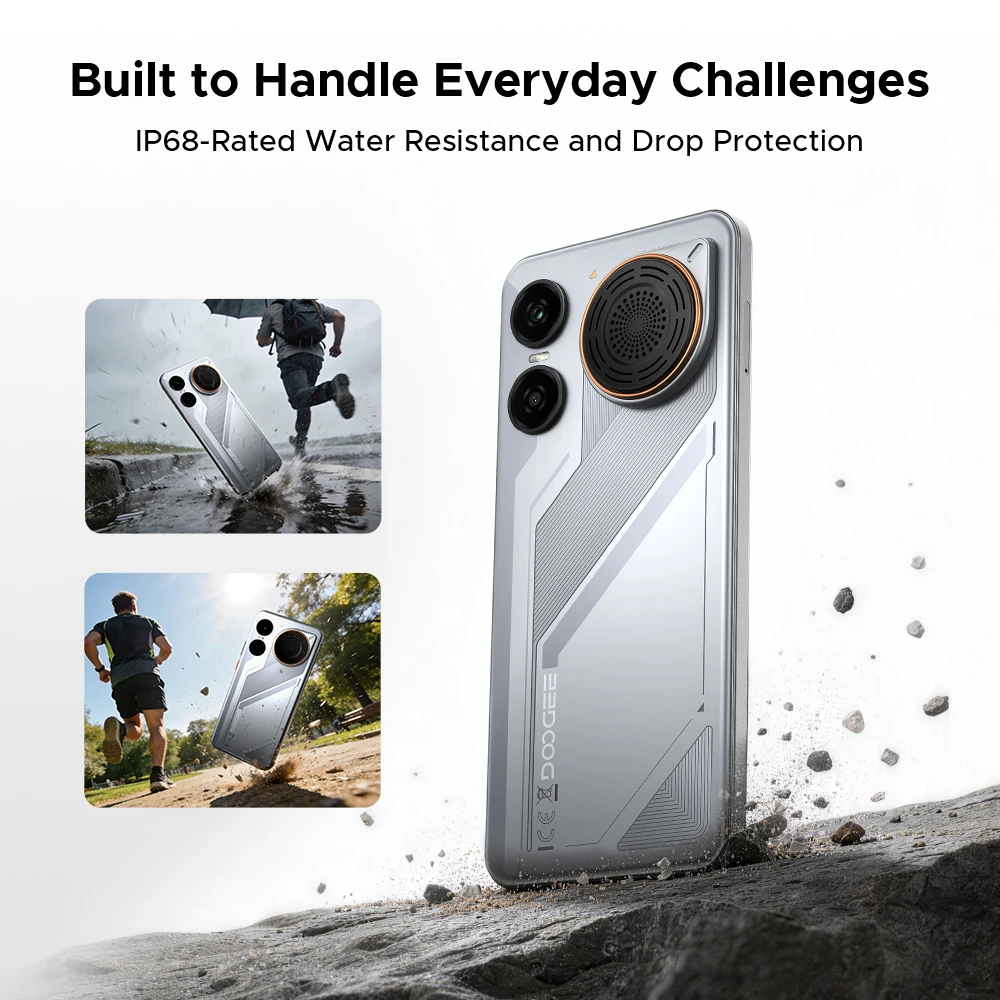 Фото Смартфон DOOGEE M30, 8000 мАч, экран 6.88'', 48 ГБ ОЗУ (6 ГБ + 42 ГБ), 256 ГБ ПЗУ, камера 64 МП, динамик 135 дБ, Android 16, NFC №2