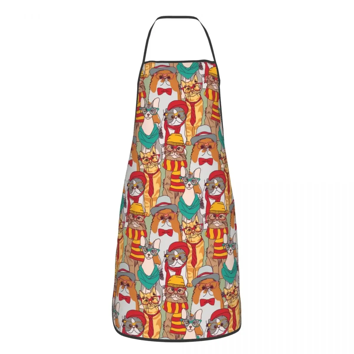 

Фартук-нагрудник унисекс с рисунком кота для взрослых, женщин и мужчин, стол для шеф-повара, кухня для приготовления пищи, кухня, милый котенок, выпечка