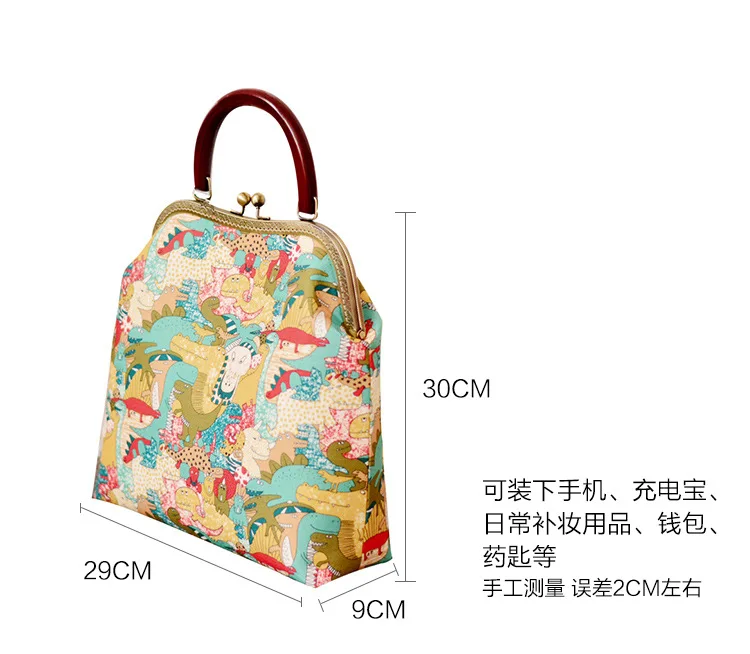Luxury Women Bags Canvas Handbags Shoulder Bags Cross Body Messenger Bag Tote Original Cartoon Dragon or Shopping Cart Big Bag