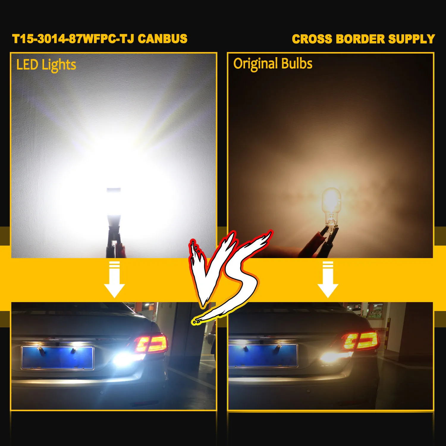 JIACHI Factory 50 шт. Супер яркая светодиодная лампа T15 W16W Canbus с высоким люменом 540LM 921 912