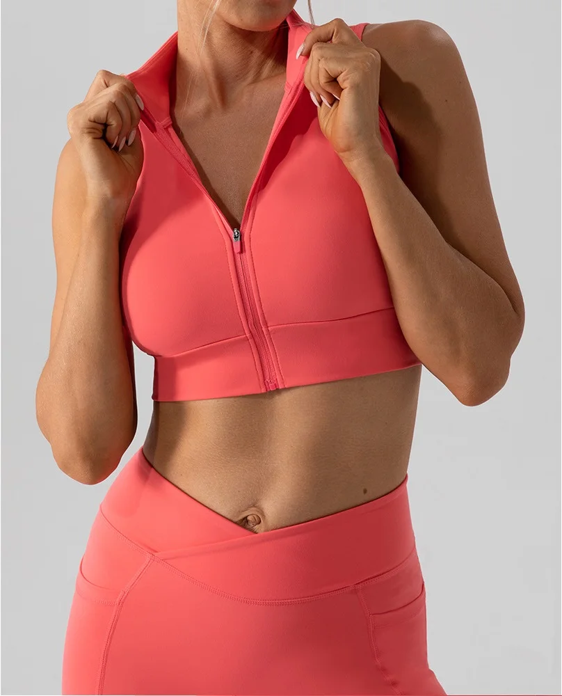 

Women's New Zip-Up Vest Sleeveless Sports Pants Tight Breathable Yoga Set Two-Piece Set