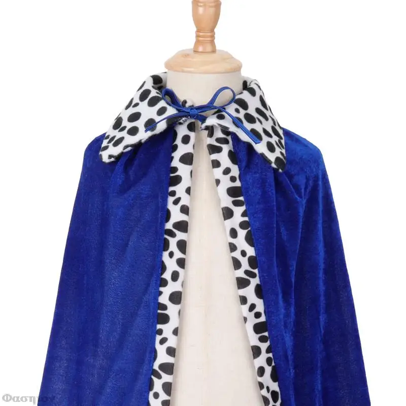

Leopard Patchwork Prince Cloak Cape New King Robe Party Performance Festive Outfit Costume Medieval Cosplay Dressing Costume