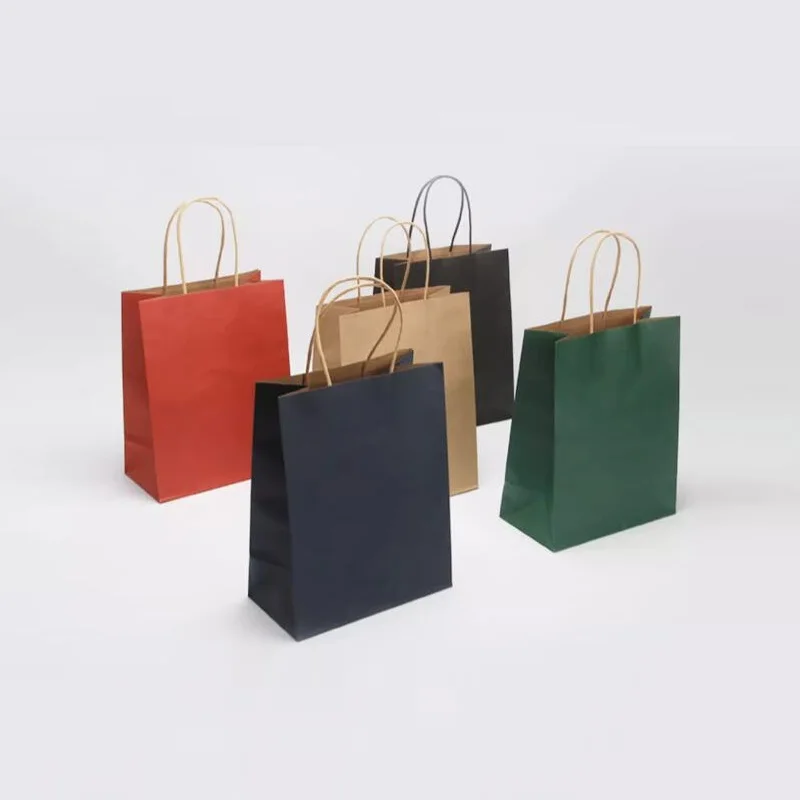 

10pcs Party Favor Bags, Gift Bag With Handles, Recyclable Kraft Paper Shopping Bag, Birthday Supplies, Gift Candy Treat Bag