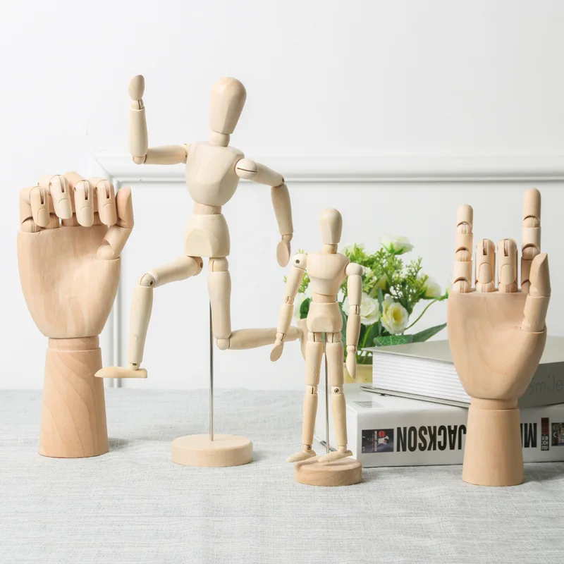 

Деревянная модель марионетки, творческие украшения для творчества, украшение для дома, эскизное искусство