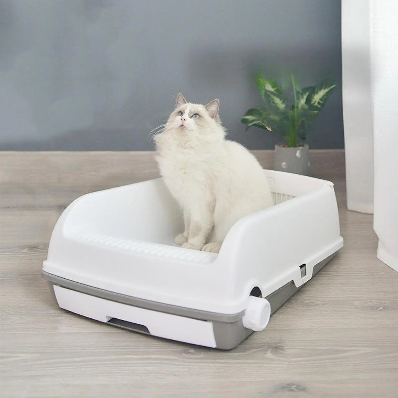 Open Litter Box Drawer Type Kitty Pan Portable Bedpan Cat Toilet Sandbox Semi Enclosed for Hamster Small Pets
