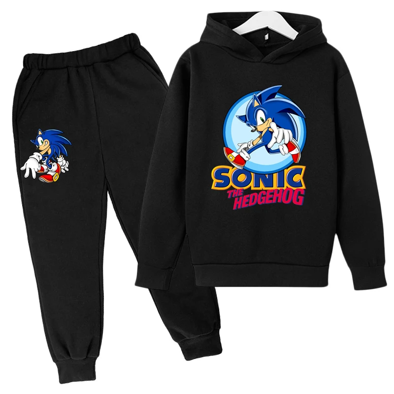 

Fashion Children's Clothing Boys Sonic Hoodie Pants 2 Children's Cartoon Sonic Sportswear Children's Clothing Boys Sonic Suit