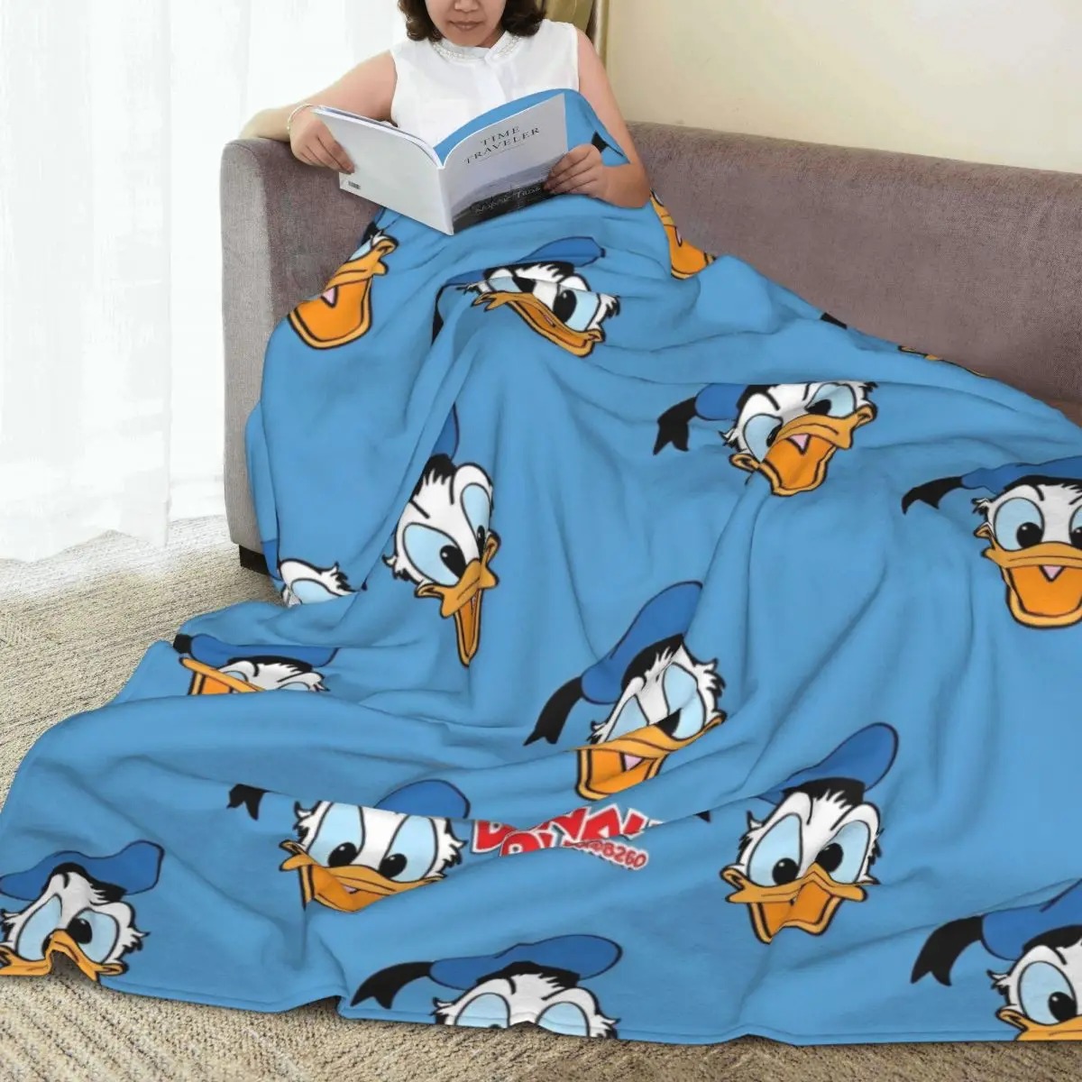 Одеяло Дональд Дак качественное мягкое одеяло с героями мультфильмов весеннее