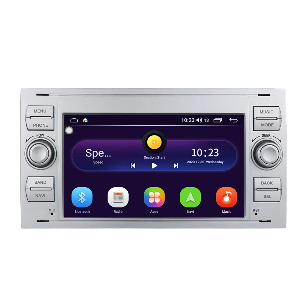 

With 2 X Power Harness Car Player 7 Inch Hands-free Calling Silver All-In-One Android Car Machine Bluetooth 4.0
