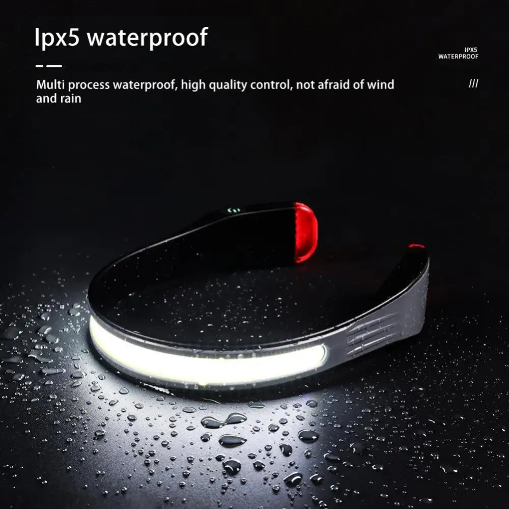 

Three Gear Adjustment Riding Neck Lamp Type-c Charging Night Running Head Lamp Cob Light Practical Finish Headlamp Full Angle