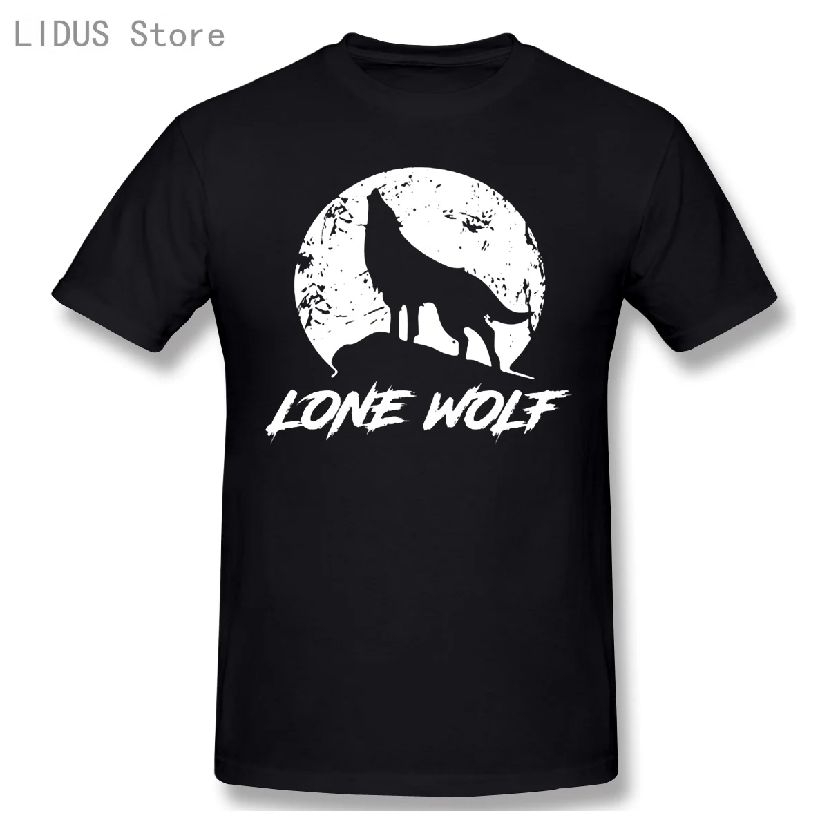 

T Shirt 2020 Howling Lone Wolf On Moon Short Sleeve Casual Men O-neck 100% Cotton Tshirts Tee Top