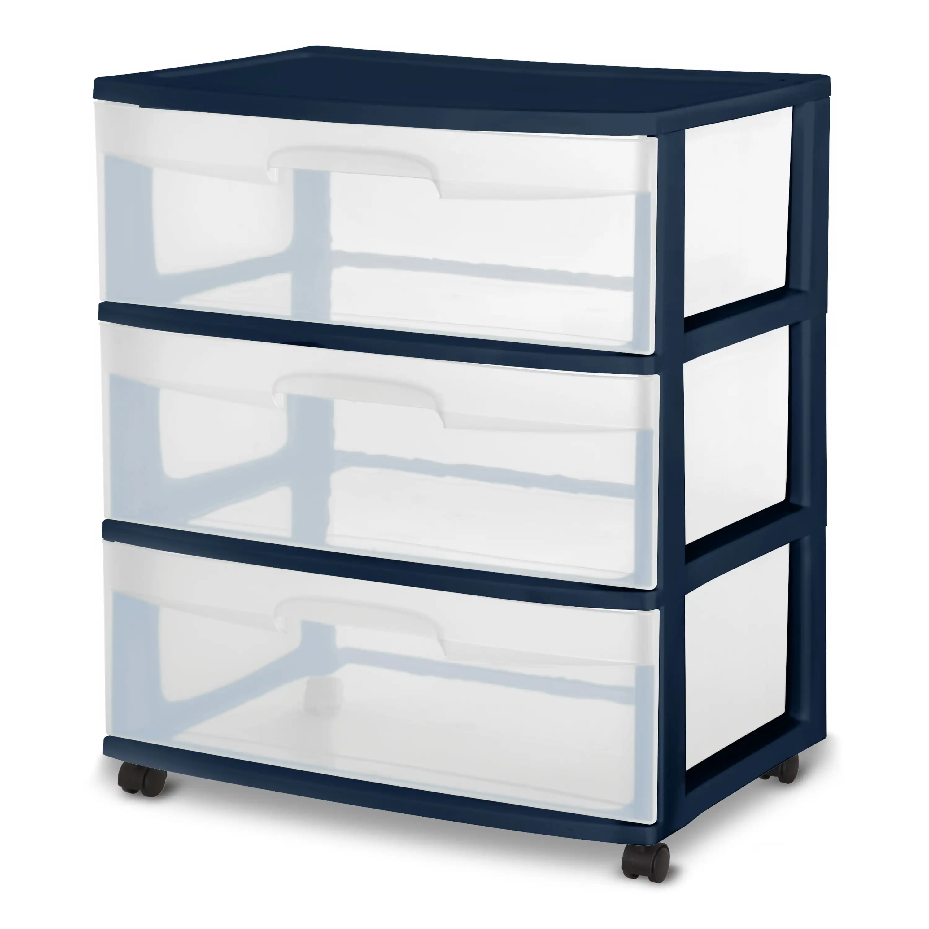 

Wide 3 Drawer Cart Plastic, Blue Cove, Storage Box