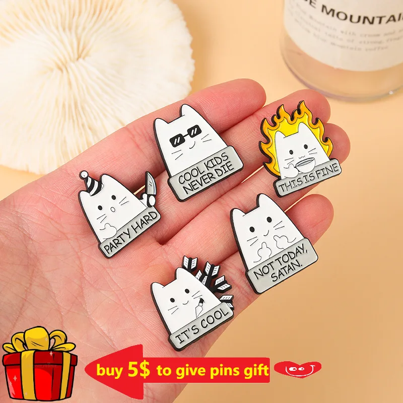 Эмалированные булавки I FINE классные детские заколки на заказ никогда не умирают