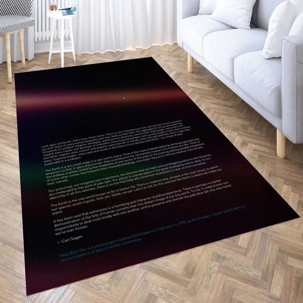 

Pale Blue Dot Voyager 1 Carpet for Living Room Rug Children Bed Room Floor Carpets Window Bedside Home Decor Rugs Mat