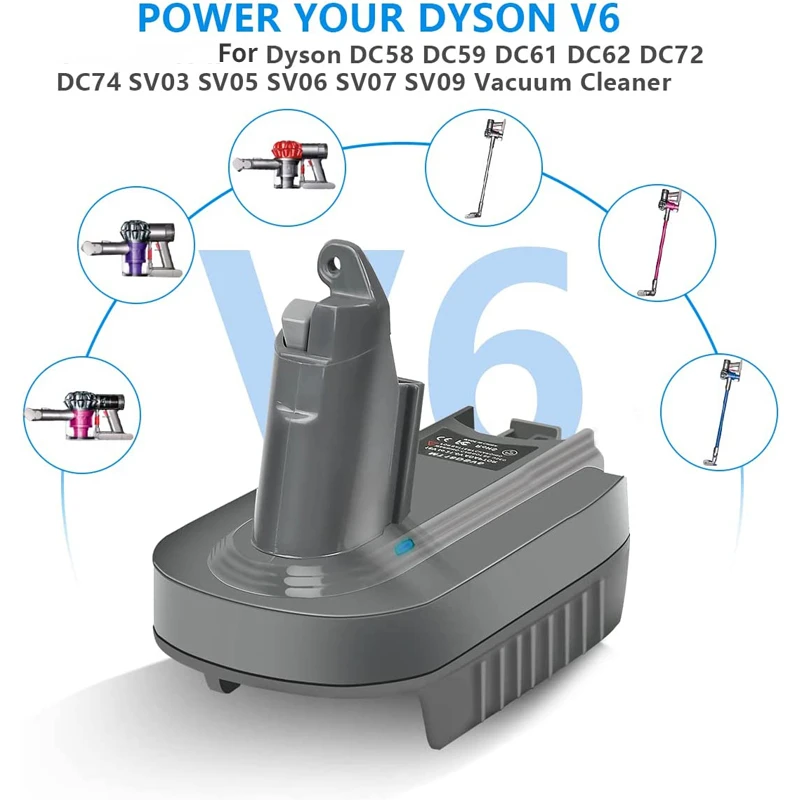 Преобразователь аккумулятора для Makita/Dewalt/Milwaukee 18 в преобразователь Dyson V6 V7 V8
