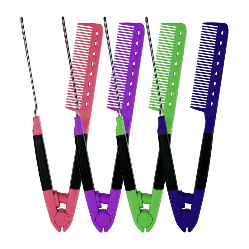 

Модные гребни для волос GXMC, V-образный выпрямитель для волос, расческа «сделай сам», салонный инструмент для стрижки и укладки волос