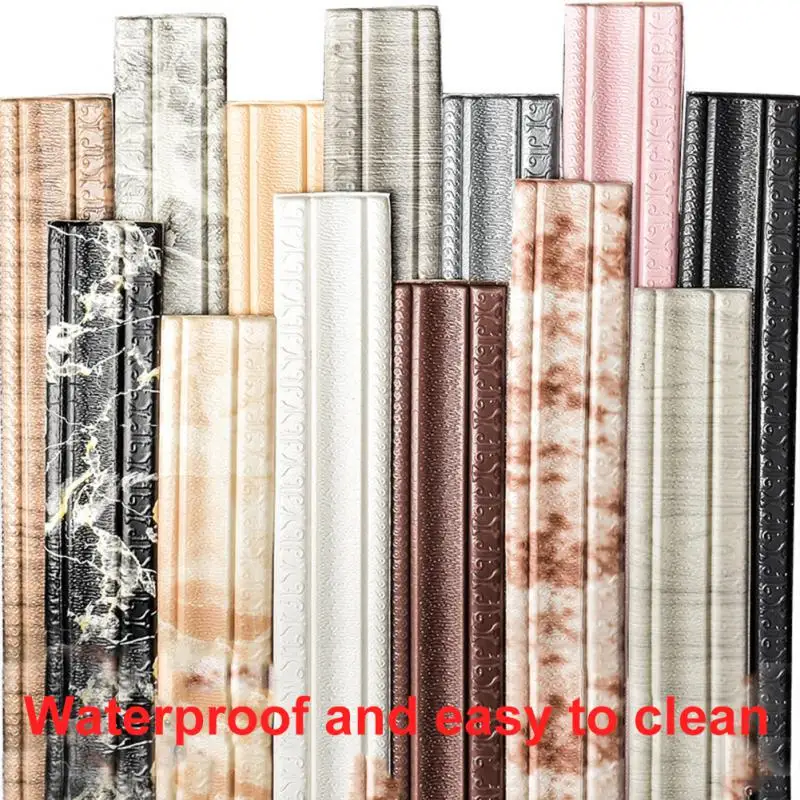 Широкое применение пенопластовые наклейки на край стены водостойкая плинтусная