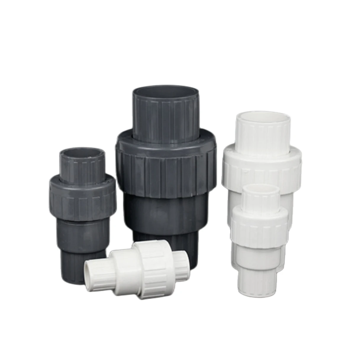 

1PC PVC Check Valve 20/25/32/40/50mm Water Pipe One Way No-Return Valve Grey Aquarium Fish Tank Garden Irrigation Pipe Joints