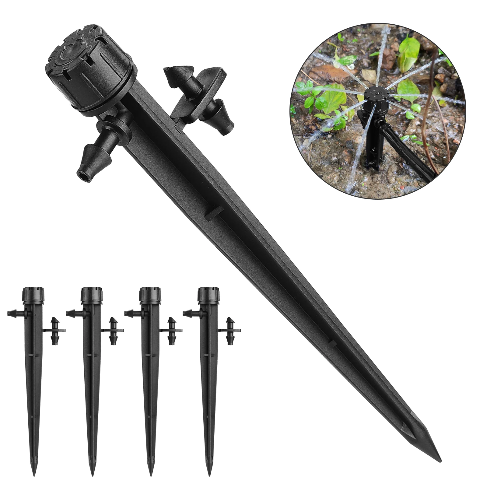 50 шт. капельная эмиттеры для полива регулируемый крючок потока воды заглушка